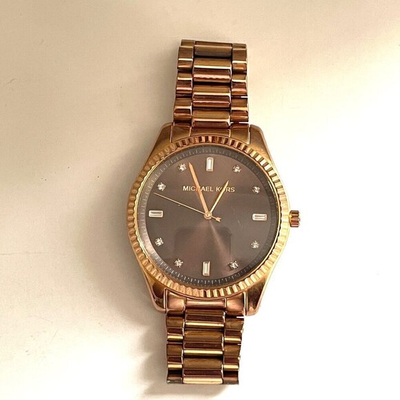 Michael Kors MK3227 Blake Brown Dial Rose Gold-tone Ladies Watch Quartz Analog - Picture 2 of 8